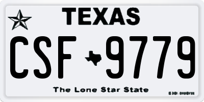 TX license plate CSF9779