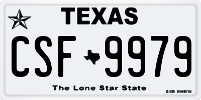 TX license plate CSF9979