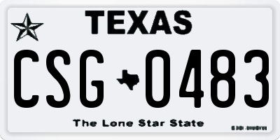TX license plate CSG0483