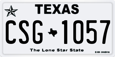 TX license plate CSG1057