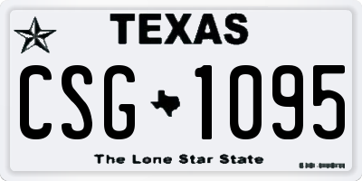 TX license plate CSG1095