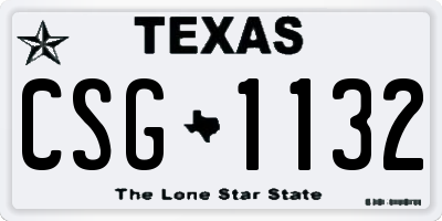 TX license plate CSG1132
