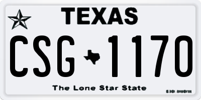 TX license plate CSG1170