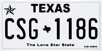 TX license plate CSG1186