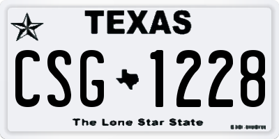 TX license plate CSG1228