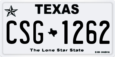 TX license plate CSG1262