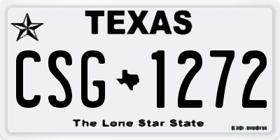 TX license plate CSG1272