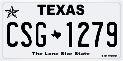 TX license plate CSG1279