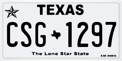 TX license plate CSG1297