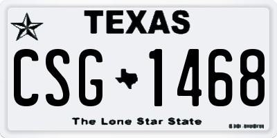 TX license plate CSG1468