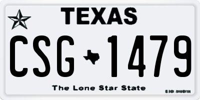 TX license plate CSG1479
