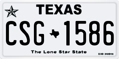 TX license plate CSG1586