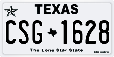 TX license plate CSG1628