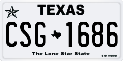 TX license plate CSG1686
