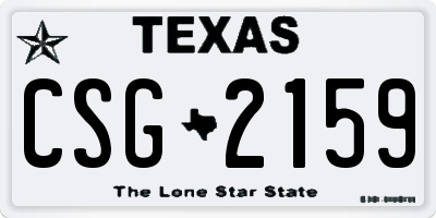 TX license plate CSG2159