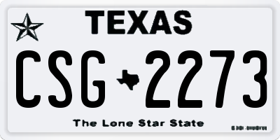 TX license plate CSG2273