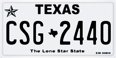 TX license plate CSG2440