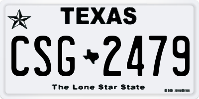 TX license plate CSG2479