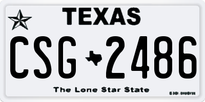 TX license plate CSG2486