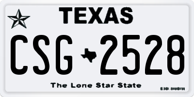 TX license plate CSG2528