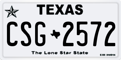 TX license plate CSG2572