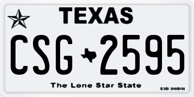 TX license plate CSG2595