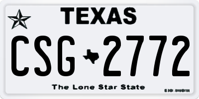 TX license plate CSG2772