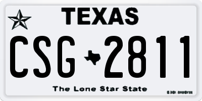 TX license plate CSG2811