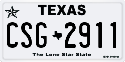 TX license plate CSG2911
