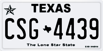 TX license plate CSG4439