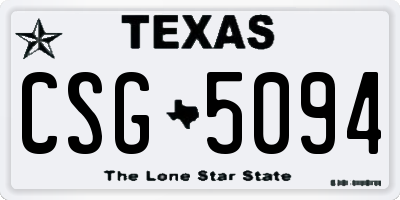TX license plate CSG5094