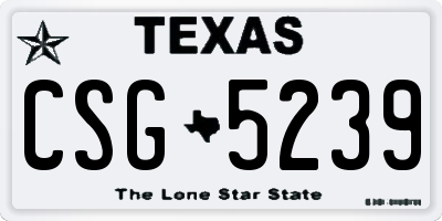 TX license plate CSG5239
