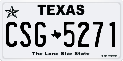 TX license plate CSG5271