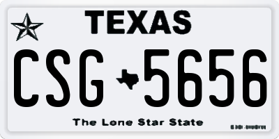 TX license plate CSG5656