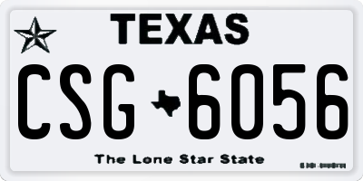 TX license plate CSG6056