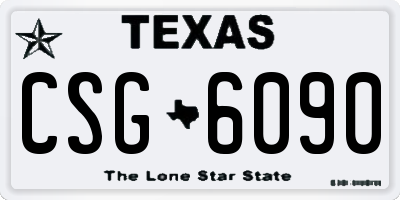 TX license plate CSG6090