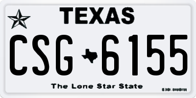 TX license plate CSG6155