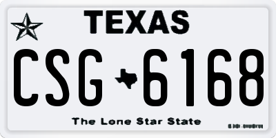 TX license plate CSG6168