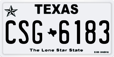 TX license plate CSG6183