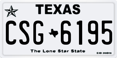 TX license plate CSG6195