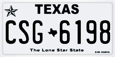 TX license plate CSG6198