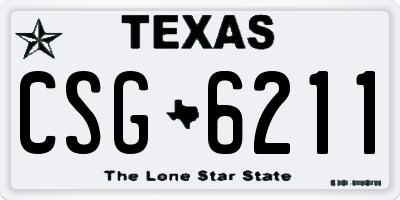 TX license plate CSG6211