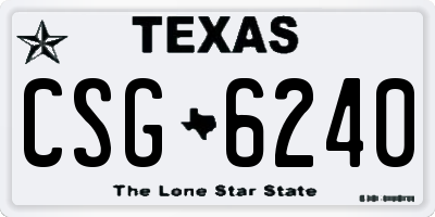 TX license plate CSG6240