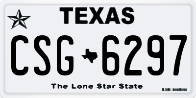TX license plate CSG6297