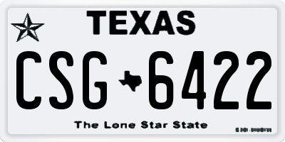 TX license plate CSG6422