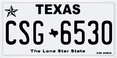 TX license plate CSG6530