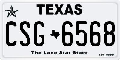 TX license plate CSG6568