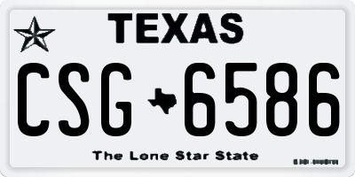 TX license plate CSG6586