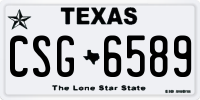 TX license plate CSG6589