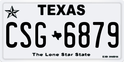 TX license plate CSG6879
